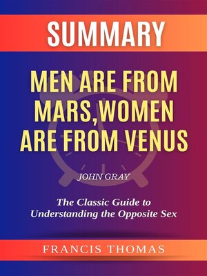 cover image of Summary of Men are from Mars, Women are from Venus by John Gray -The Classic Guide to Understanding the Opposite Sex